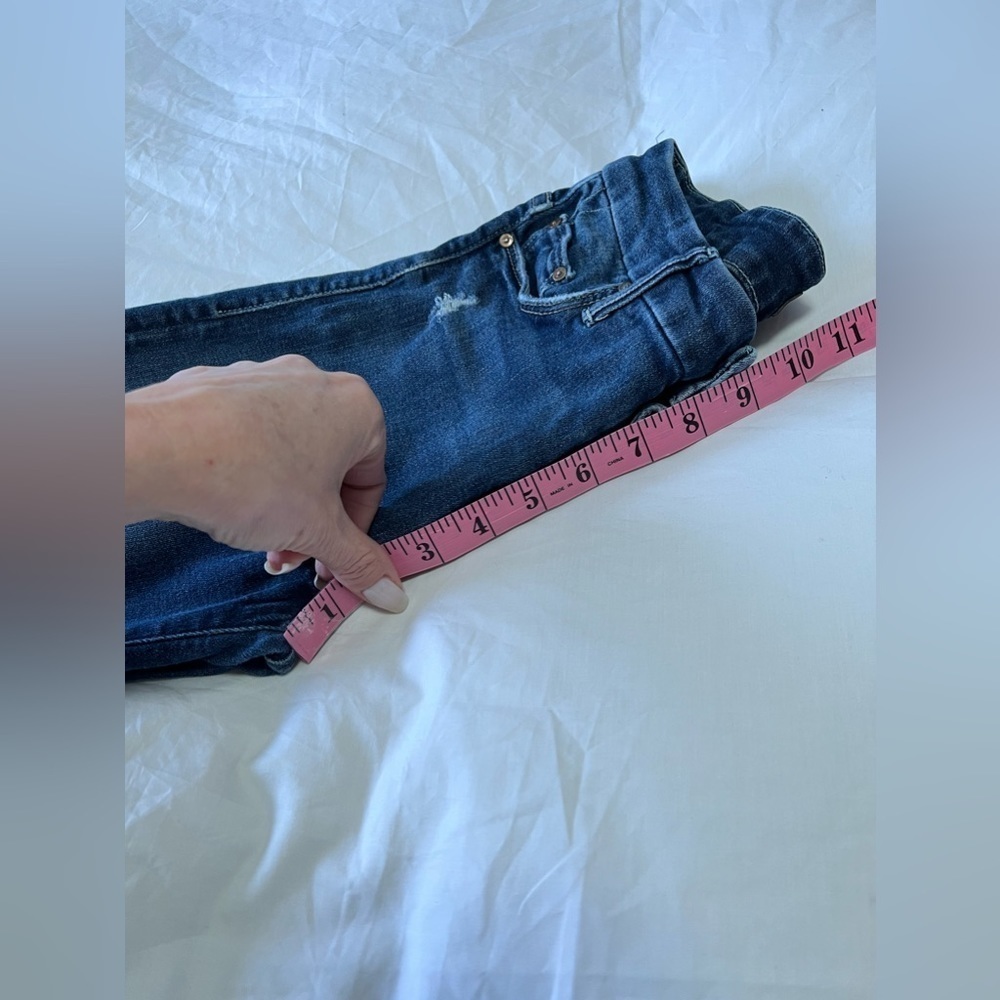 MOTHER Denim Undone Hem LOOKER Ankle Fray Skinny Jeans SZ 25 | Distressed - Picture 8 of 11